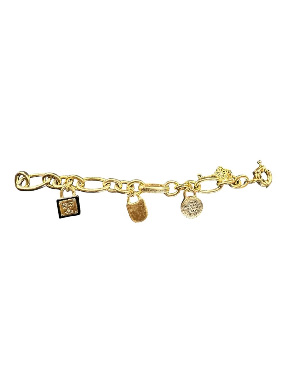 Brighton My Flat In London Gold Tone Charm Link Bracelet - Picture 4 of 10